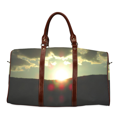 Sunset over the hill Waterproof Travel Bag/Small (Model 1639)