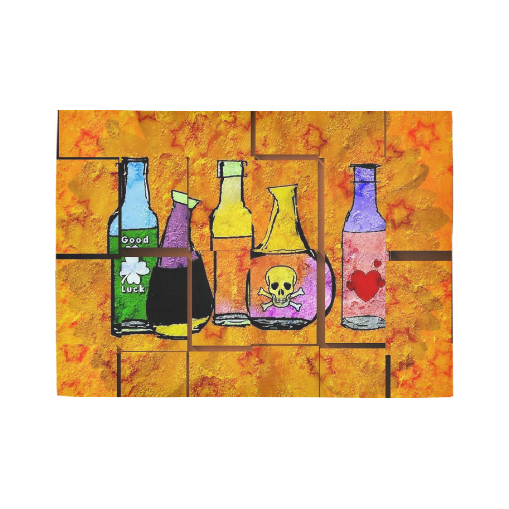 Bottles Dance by Popart Lover Area Rug7'x5'