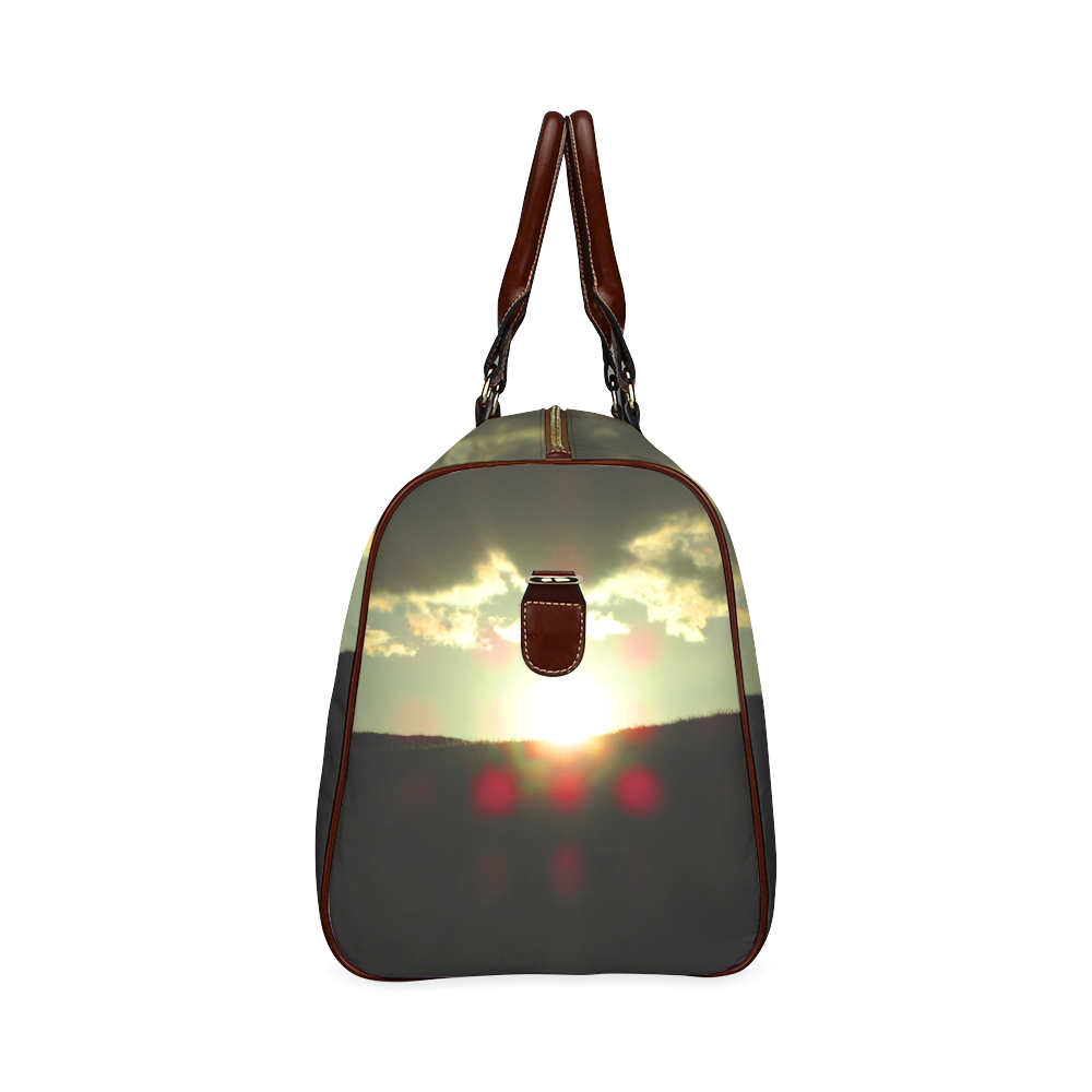 Sunset over the hill Waterproof Travel Bag/Large (Model 1639)