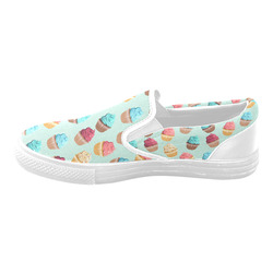 Cup Cakes Party Women's Unusual Slip-on Canvas Shoes (Model 019)