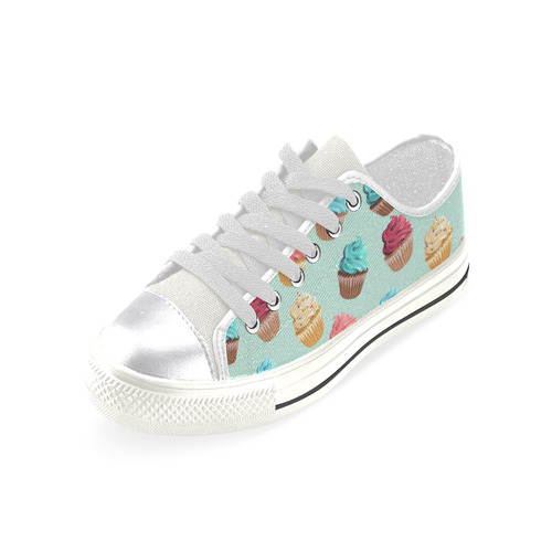 Cup Cakes Party Canvas Women's Shoes/Large Size (Model 018)