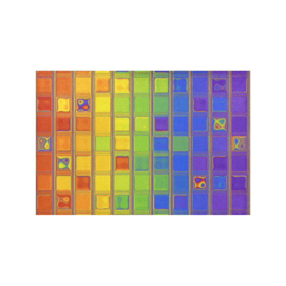square rainbow Placemat 12''x18''