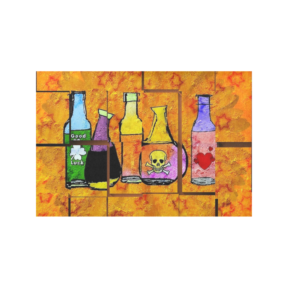 Bottles Dance by Popart Lover Placemat 12’’ x 18’’ (Set of 6)