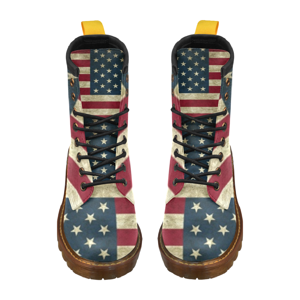 Flag High Grade PU Leather Martin Boots For Women Model 402H