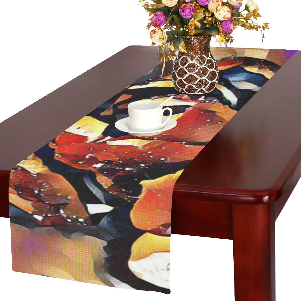 FineArt Colorful Tulip Table Runner 16x72 inch