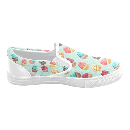 Cup Cakes Party Men's Slip-on Canvas Shoes (Model 019)
