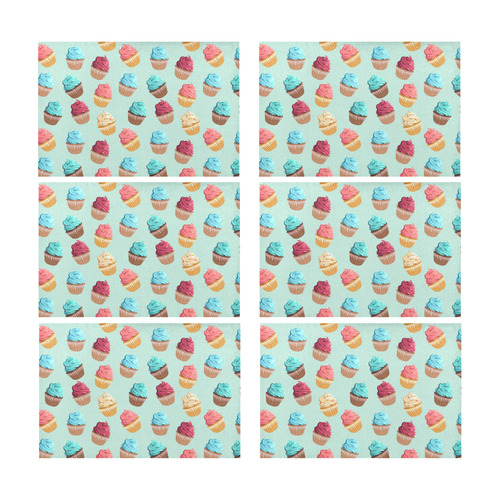 Cup Cakes Party Placemat 12’’ x 18’’ (Six Pieces)