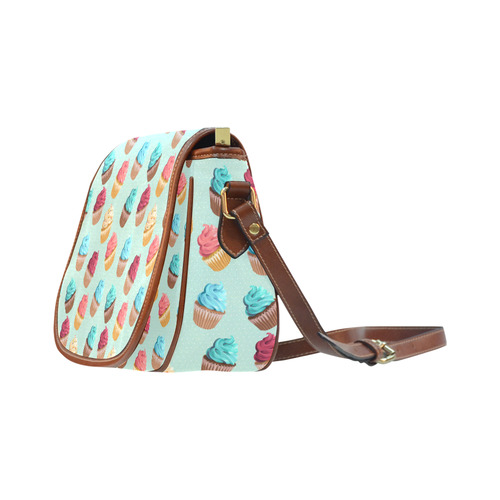 Cup Cakes Party Saddle Bag/Large (Model 1649)