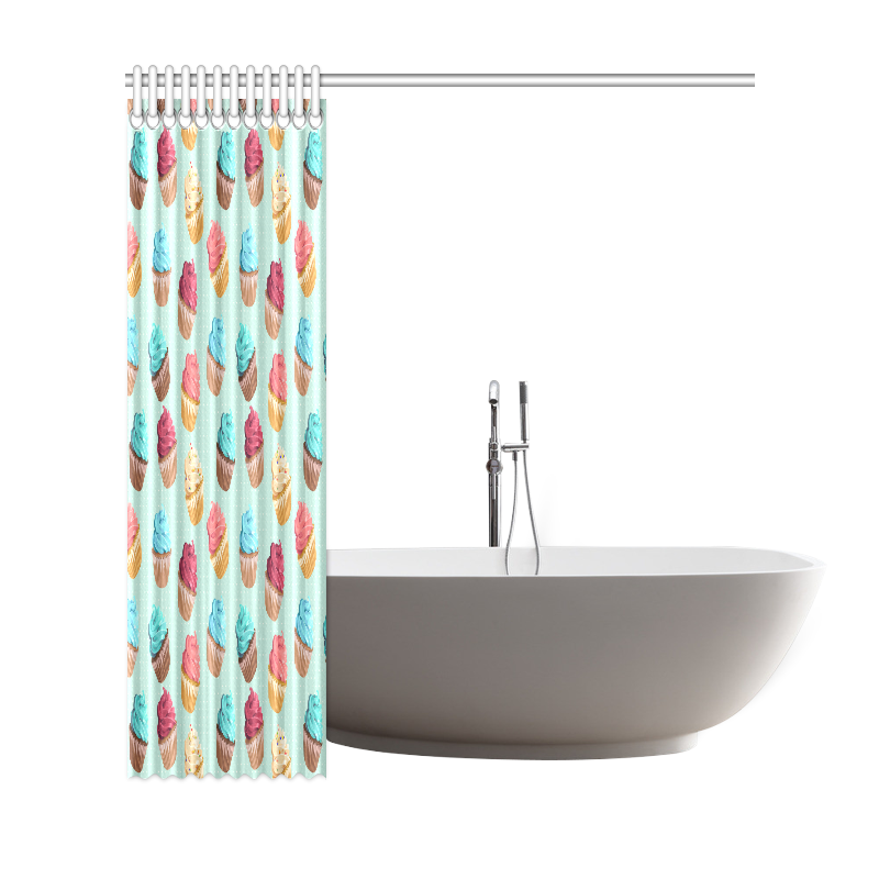 Cup Cakes Party Shower Curtain 69"x72"