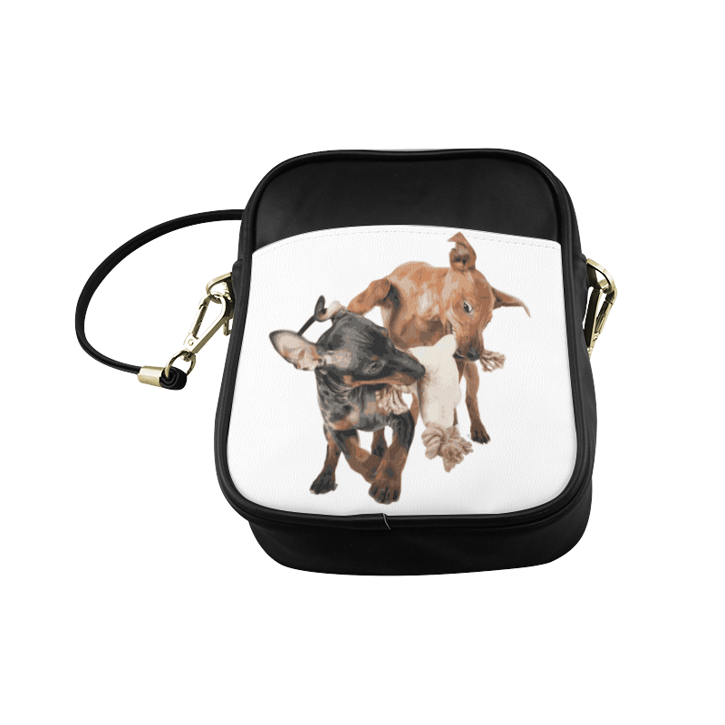 Two Playing Dogs Sling Bag (Model 1627)