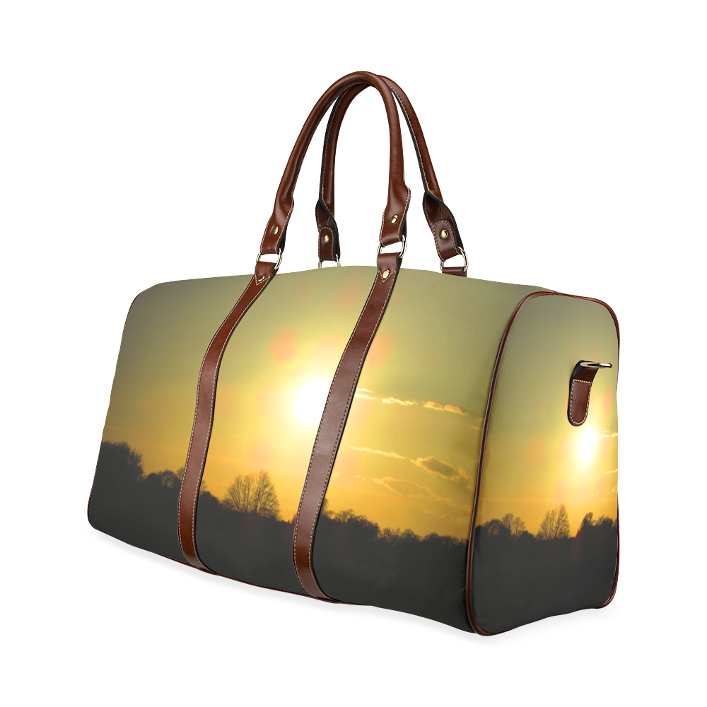 Golden sunset Waterproof Travel Bag/Large (Model 1639)