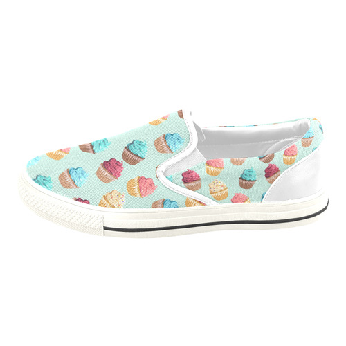 Cup Cakes Party Slip-on Canvas Shoes for Kid (Model 019)