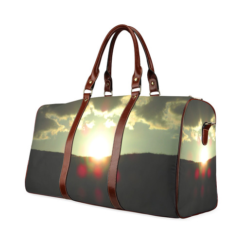 Sunset over the hill Waterproof Travel Bag/Large (Model 1639)