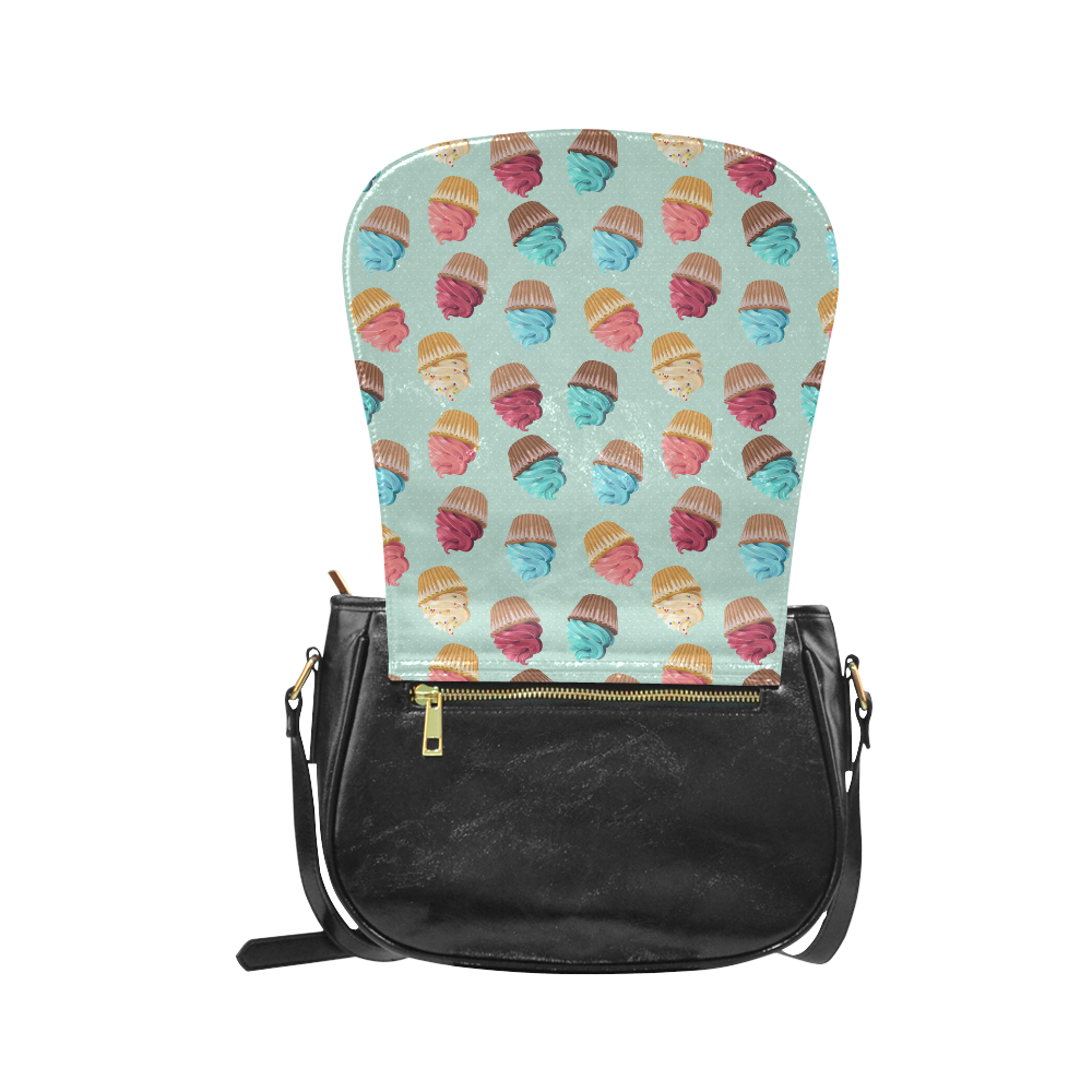 Cup Cakes Party Classic Saddle Bag/Small (Model 1648)