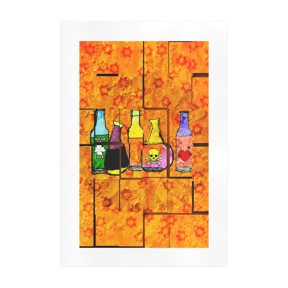 Bottles Dance by Popart Lover Art Print 19‘’x28‘’