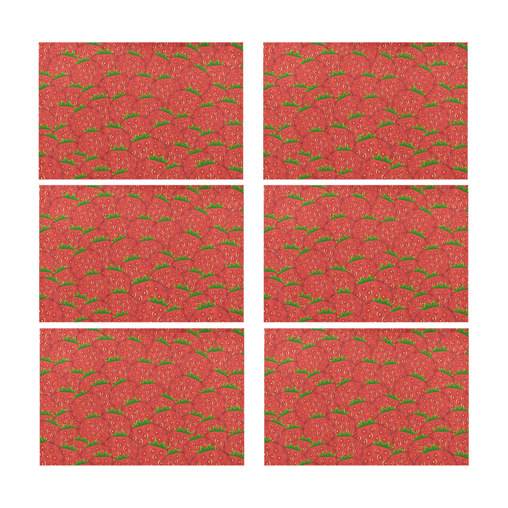 Strawberry Patch Placemat 12’’ x 18’’ (Set of 6)