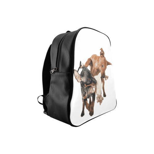 Two Playing Dogs School Backpack (Model 1601)(Small)