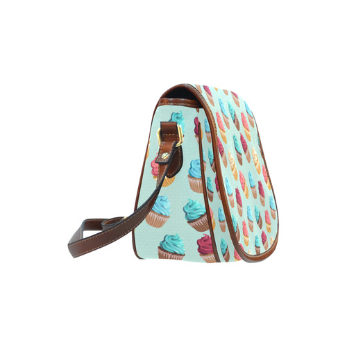 Cup Cakes Party Saddle Bag/Small (Model 1649) Full Customization