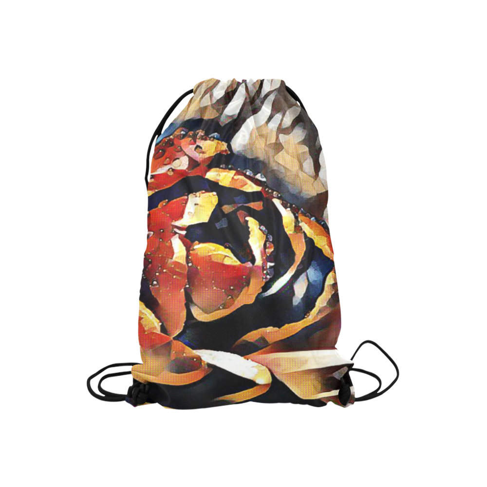 FineArt Colorful Tulip Small Drawstring Bag Model 1604 (Twin Sides) 11"(W) * 17.7"(H)