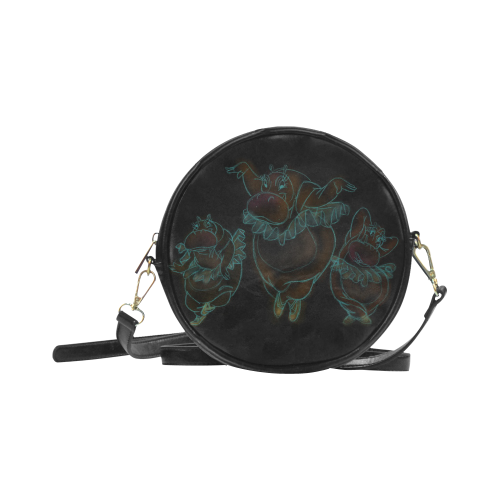 Fantasia hippos Round Sling Bag (Model 1647)