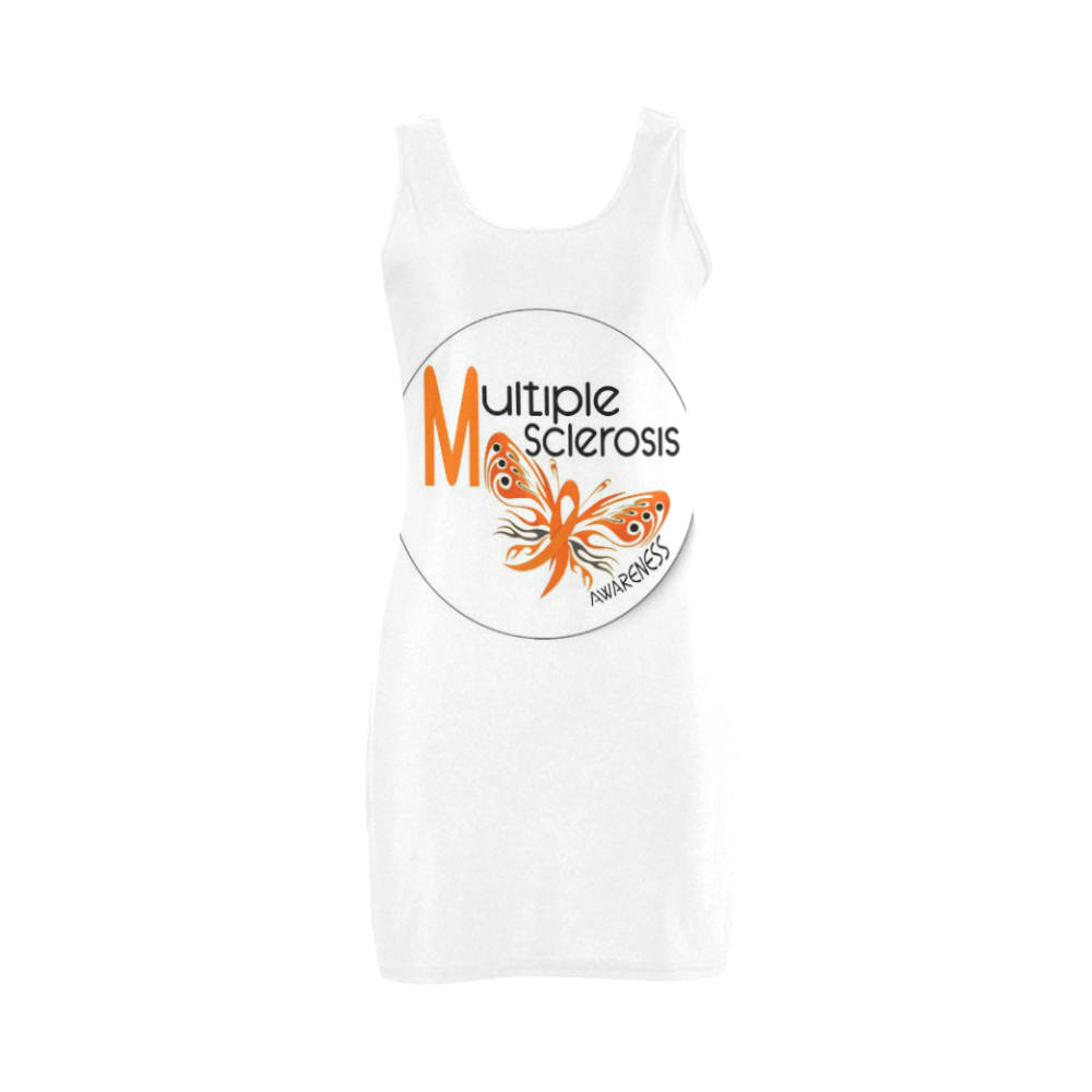 MULTIPLE SCLEROSIS AWARNESS WHITE DRESS SUMMER Medea Vest Dress (Model D06)