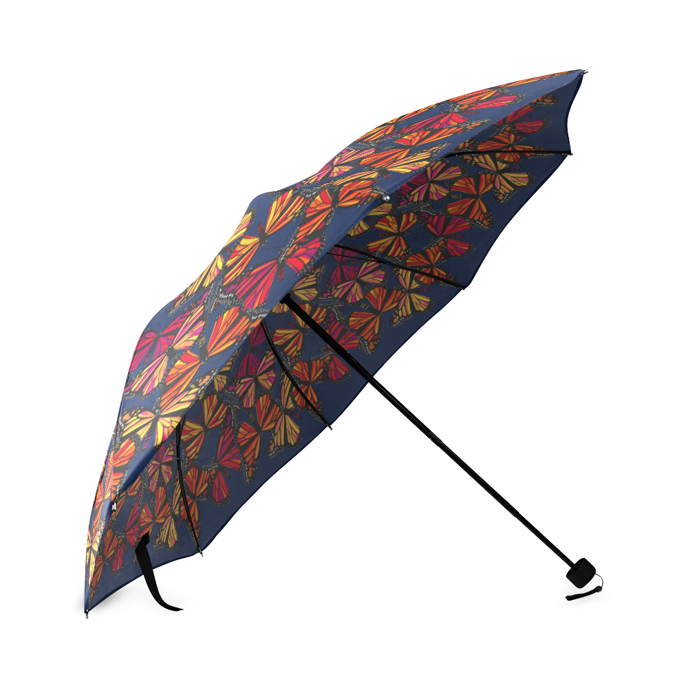 Hot Monarchs on Navy Foldable Umbrella (Model U01)
