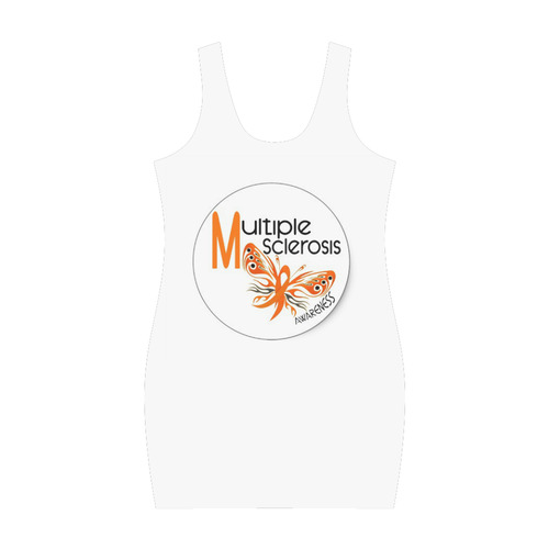 MULTIPLE SCLEROSIS AWARNESS WHITE DRESS SUMMER Medea Vest Dress (Model D06)