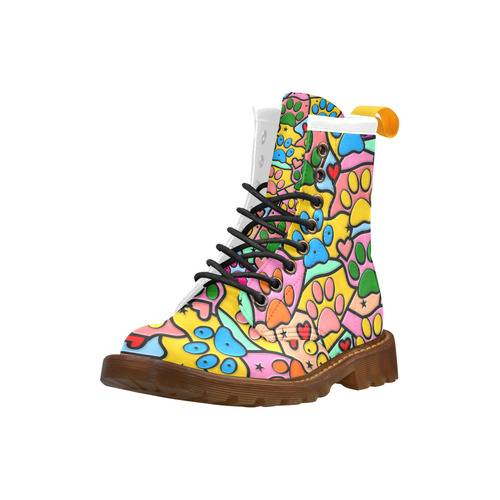 Paws Popart by Nico Bielow High Grade PU Leather Martin Boots For Women Model 402H