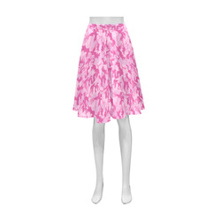 Shocking Pink Camouflage Pattern Athena Women's Short Skirt (Model D15)