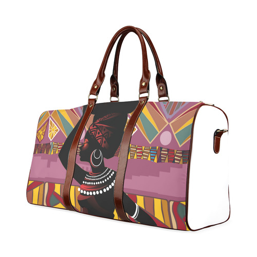 African Woman Waterproof Travel Bag/Large (Model 1639)