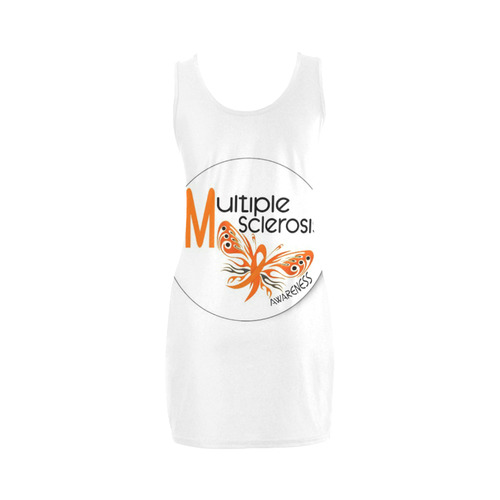 MULTIPLE SCLEROSIS AWARNESS WHITE DRESS SUMMER Medea Vest Dress (Model D06)