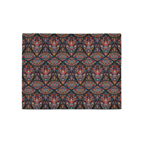 Bright colorful geometric floral tradition pattern Area Rug 5'3''x4'