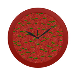 Strawberry Patch Circular Plastic Wall clock
