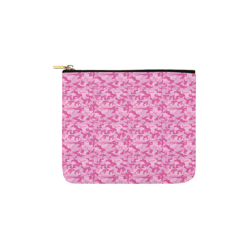 Shocking Pink Camouflage Pattern Carry-All Pouch 6''x5''