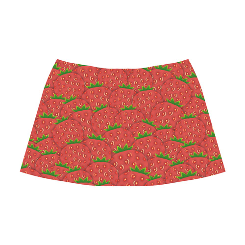 Strawberry Patch Mnemosyne Women's Crepe Skirt (Model D16)