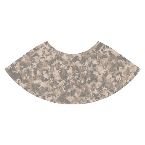 Sophisticated Beige Camouflage Athena Women's Short Skirt (Model D15)