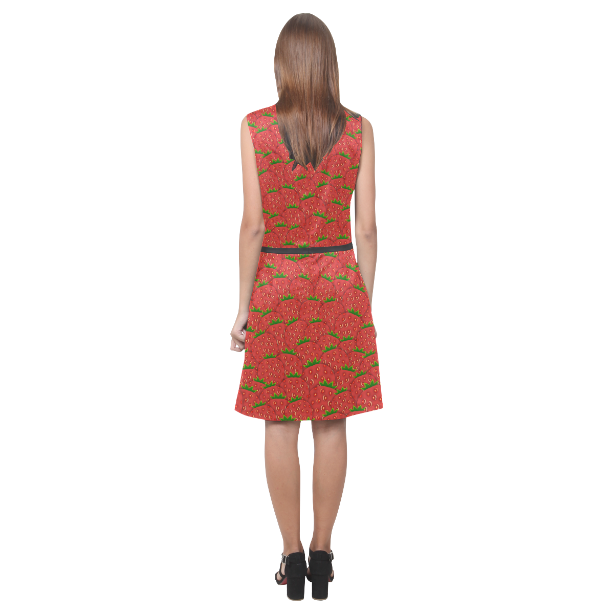 Strawberry Patch Eos Women's Sleeveless Dress (Model D01)
