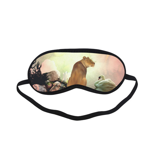Awesome lioness in a fantasy world Sleeping Mask