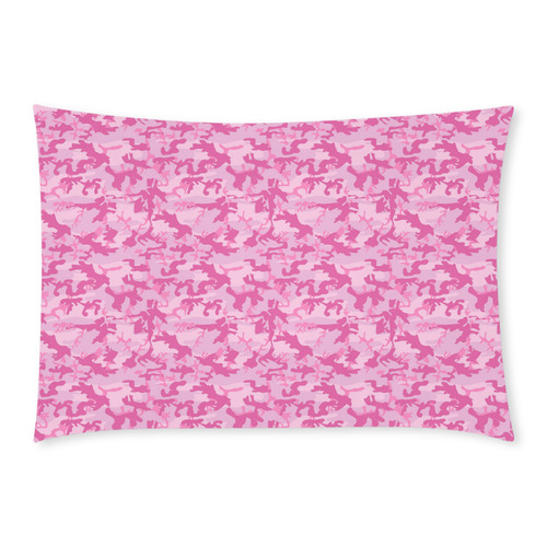 Shocking Pink Camouflage Pattern Custom Rectangle Pillow Case 20x30 (One Side)