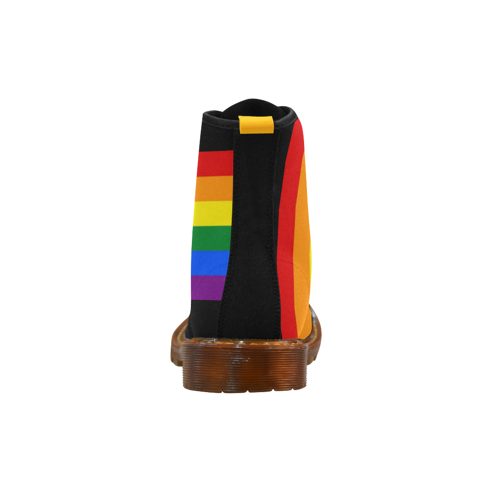 Gay Pride Rainbow Flag Stripes Martin Boots For Men Model 1203H