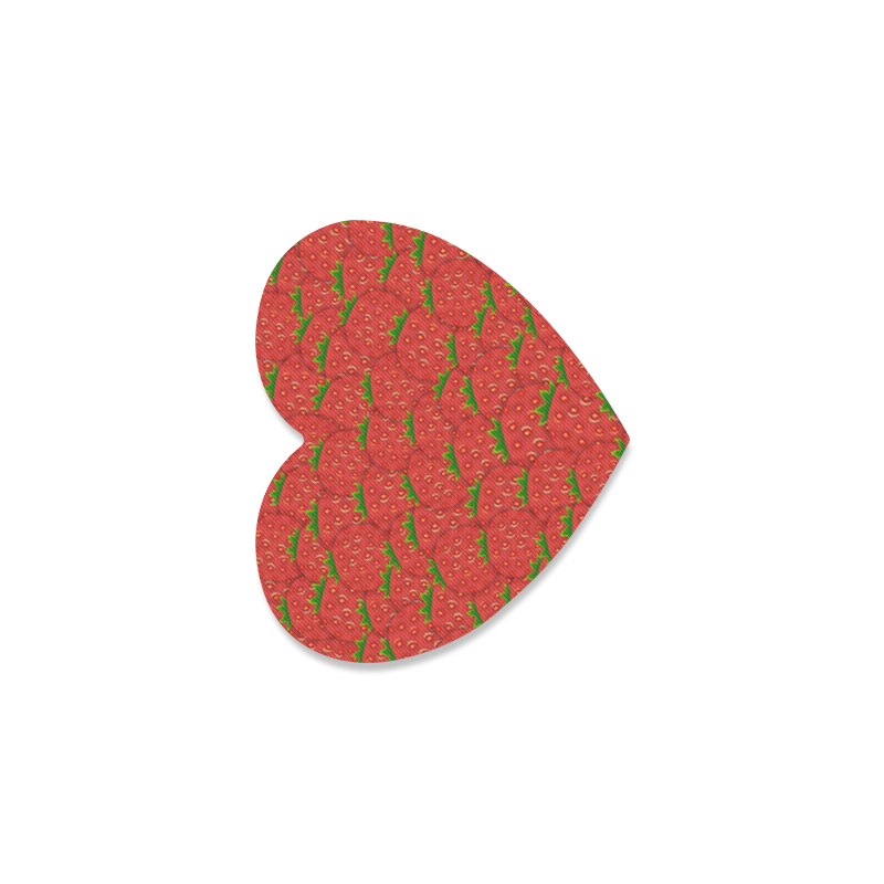 Strawberry Patch Heart Coaster