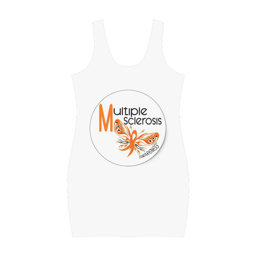 MULTIPLE SCLEROSIS AWARNESS WHITE DRESS SUMMER Medea Vest Dress (Model D06)