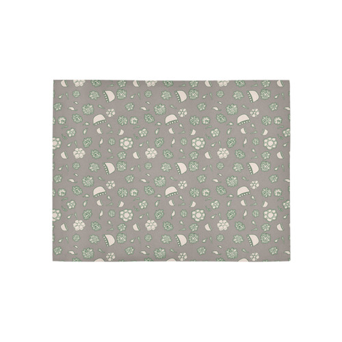 floral gray and green Area Rug 5'3''x4'