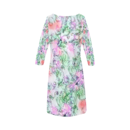 softly floral A by JamColors Round Collar Dress (D22)
