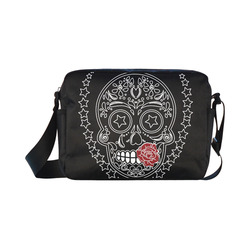 Sugar Skull Red Rose Classic Cross-body Nylon Bags (Model 1632)