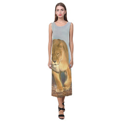 Wonderful lioness Phaedra Sleeveless Open Fork Long Dress (Model D08)