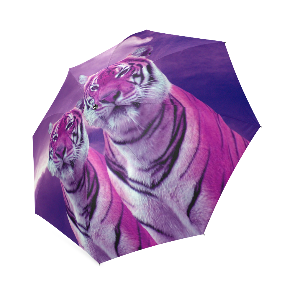 Purple Tigers Foldable Umbrella (Model U01)