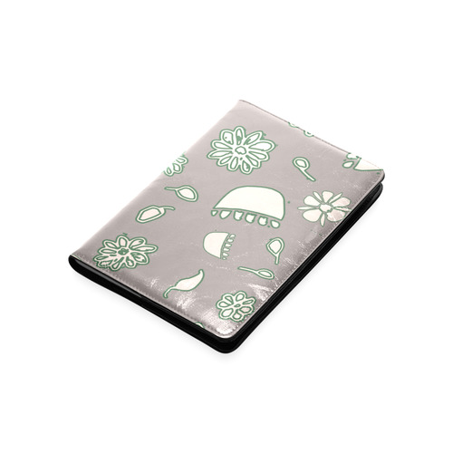 floral gray and green Custom NoteBook A5