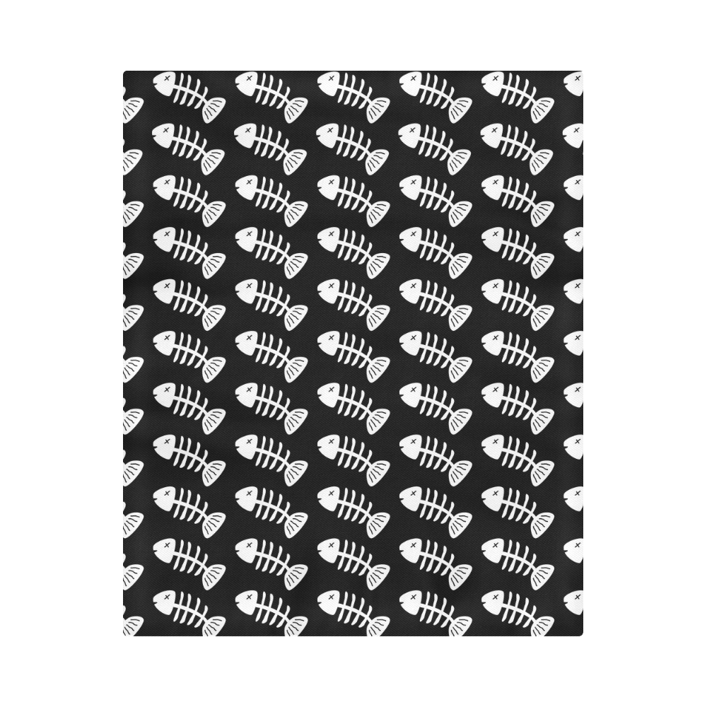 Fish Bones Pattern Duvet Cover 86"x70" ( All-over-print)