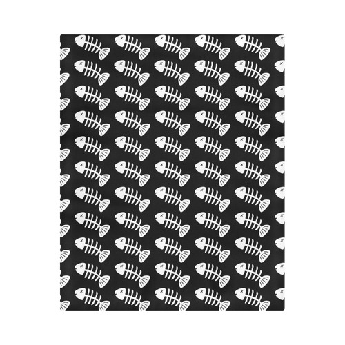 Fish Bones Pattern Duvet Cover 86"x70" ( All-over-print)